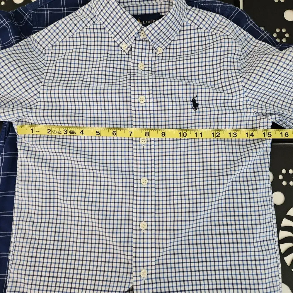 Boy's Long-Sleeve Blue Shirt Bundle | Ralph Lauren | Tea | Hatley PJs‎ | Size 8